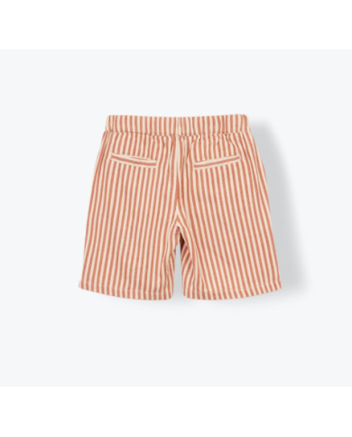 ARSENE ET LES PIPELETTES - Short enfant à rayures – Brun