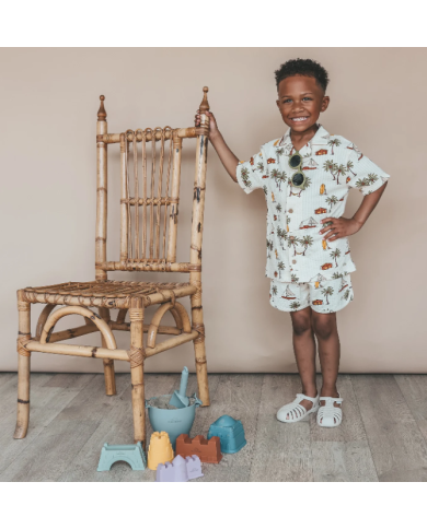 SALTED STORIES - Ensemble chemise et short en seersucker - VOILE