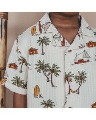 SALTED STORIES - Ensemble chemise et short en seersucker - VOILE