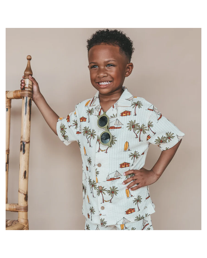 SALTED STORIES - Ensemble chemise et short en seersucker - VOILE