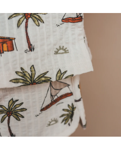 SALTED STORIES - Ensemble chemise et short en seersucker - VOILE