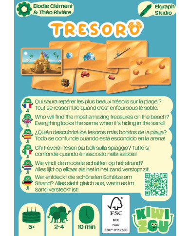 KIWIZOU - Jeu de société de voyage - Tresoro