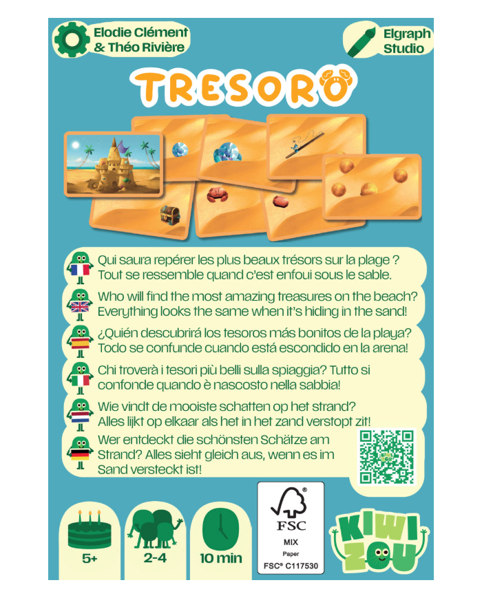 KIWIZOU - Jeu de société de voyage - Tresoro