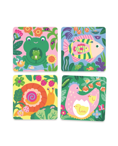 DJECO - Coloriages magiques à l'eau - Mamans et bébés du jardin