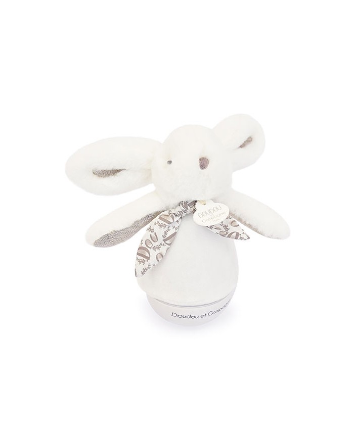 DOUDOU ET COMPAGNIE - Veilleuse lapin culbuto - Blanc