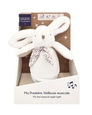 DOUDOU ET COMPAGNIE - Veilleuse lapin culbuto - Blanc