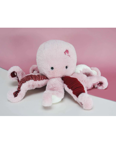 HISTOIRE D'OURS - Pieuvre rose - 30cm