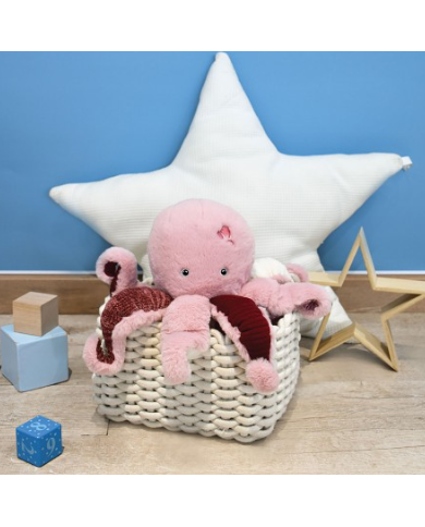 HISTOIRE D'OURS - Pieuvre rose - 30cm