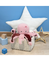 HISTOIRE D'OURS - Pieuvre rose - 30cm