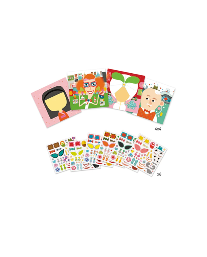 DJECO - Créer avec des stickers - Tous différents