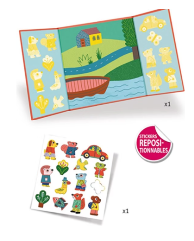 DJECO - Stickers repositionnables - Les animaux