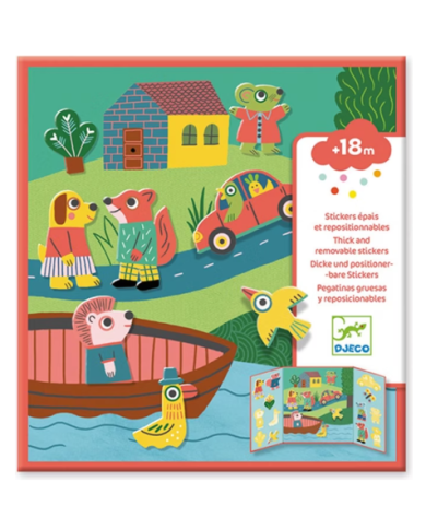 DJECO - Stickers repositionnables - Les animaux