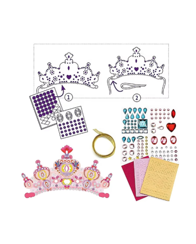 DJECO - DIY pour enfant - Diadèmes mosaïques à décorer