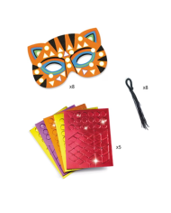 DJECO - DIY pour enfant - Masques d'animaux en mosaïques à décorer