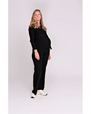 LOVE2WAIT - Pantalon de grossesse en maille - Noir