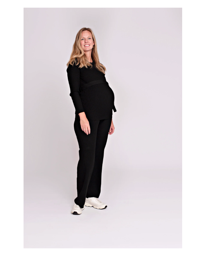 LOVE2WAIT - Pantalon de grossesse en maille - Noir