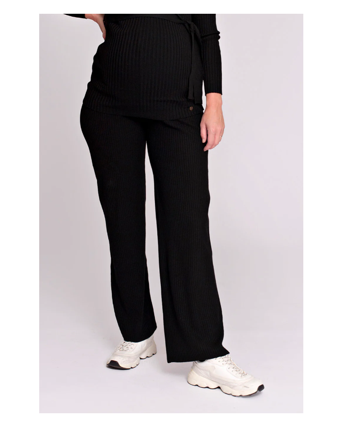 LOVE2WAIT - Pantalon de grossesse en maille - Noir