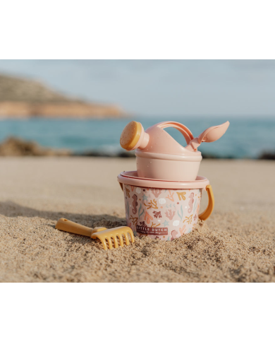 LITTLE DUTCH - Set de plage - Rose, bleu, vert