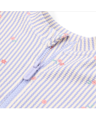 LITTLE DUTCH - Combinaison manches longues anti-UV - Rayures violettes