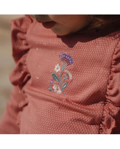 LITTLE DUTCH - T-shirt à manches longues anti-UV - Rose pailleté