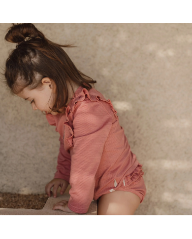 LITTLE DUTCH - Maillot de bain culotte - Rose pailleté