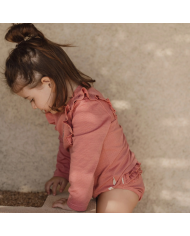 LITTLE DUTCH - Maillot de bain culotte - Rose pailleté