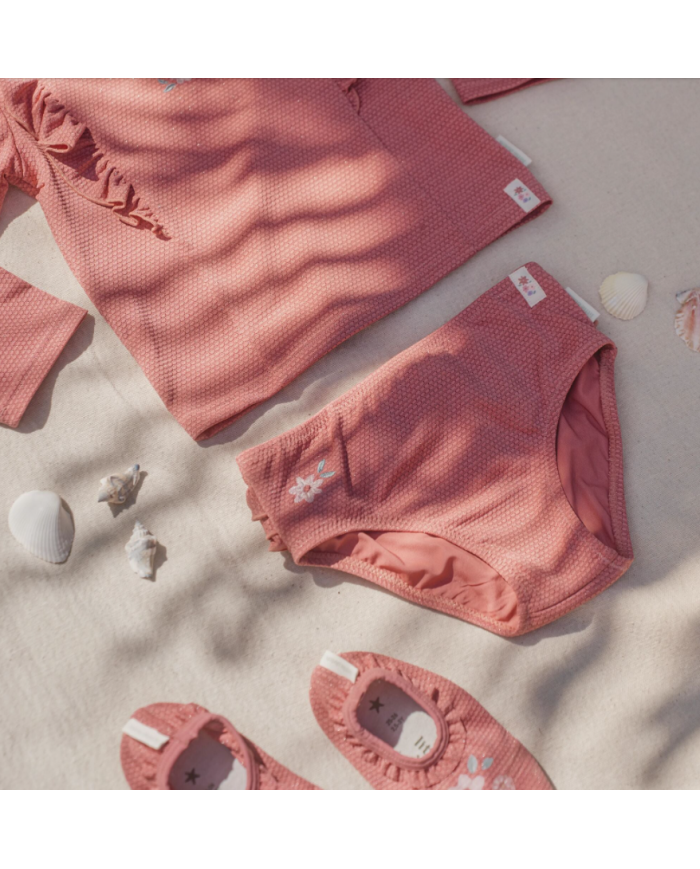 LITTLE DUTCH - Maillot de bain culotte - Rose pailleté