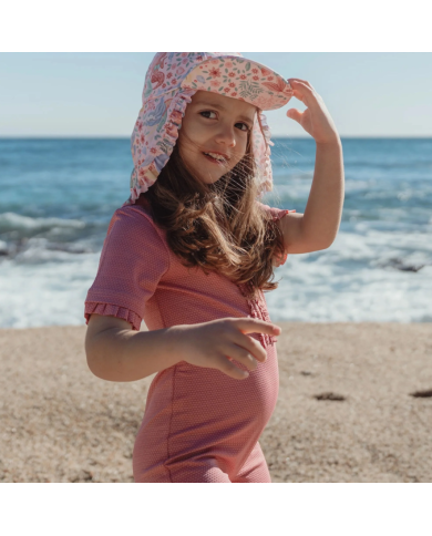 LITTLE DUTCH - Combinaison anti-UV - Rose pailleté