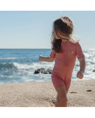 LITTLE DUTCH - Combinaison anti-UV - Rose pailleté