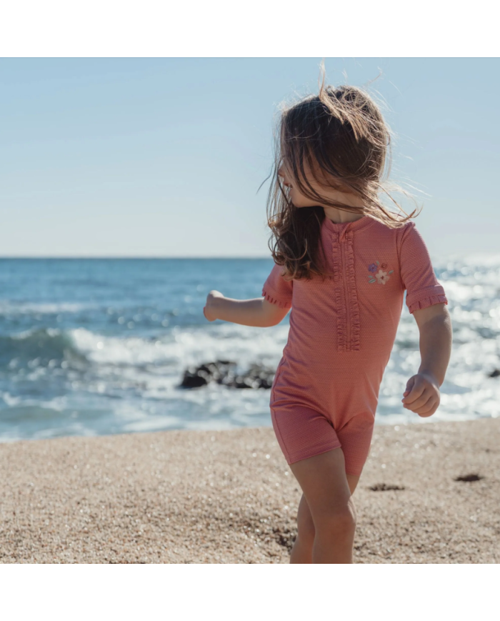 LITTLE DUTCH - Combinaison anti-UV - Rose pailleté