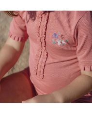 LITTLE DUTCH - Combinaison anti-UV - Rose pailleté