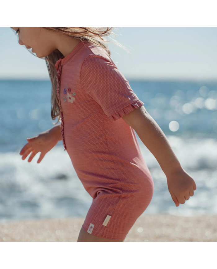 LITTLE DUTCH - Combinaison anti-UV - Rose pailleté