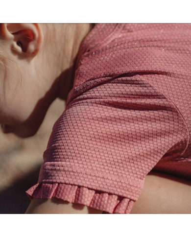 LITTLE DUTCH - Combinaison anti-UV - Rose pailleté