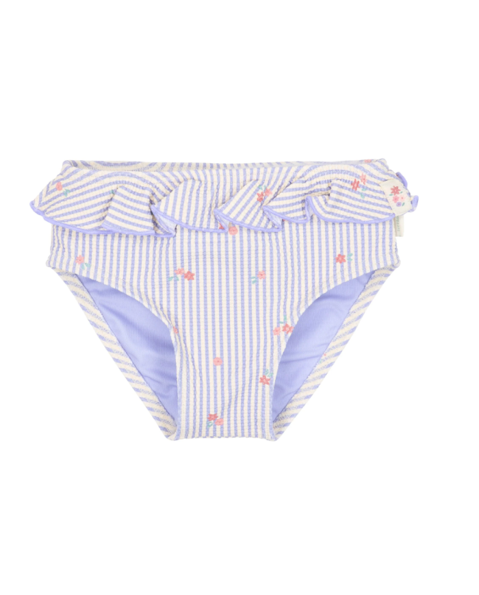 LITTLE DUTCH - Maillot de bain culotte - Rayures violettes