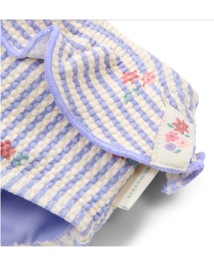 LITTLE DUTCH - Maillot de bain culotte - Rayures violettes