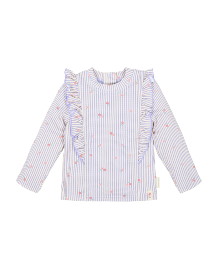 LITTLE DUTCH - T-shirt manches longues anti-UV - Rayures violettes