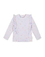 LITTLE DUTCH - T-shirt manches longues anti-UV - Rayures violettes