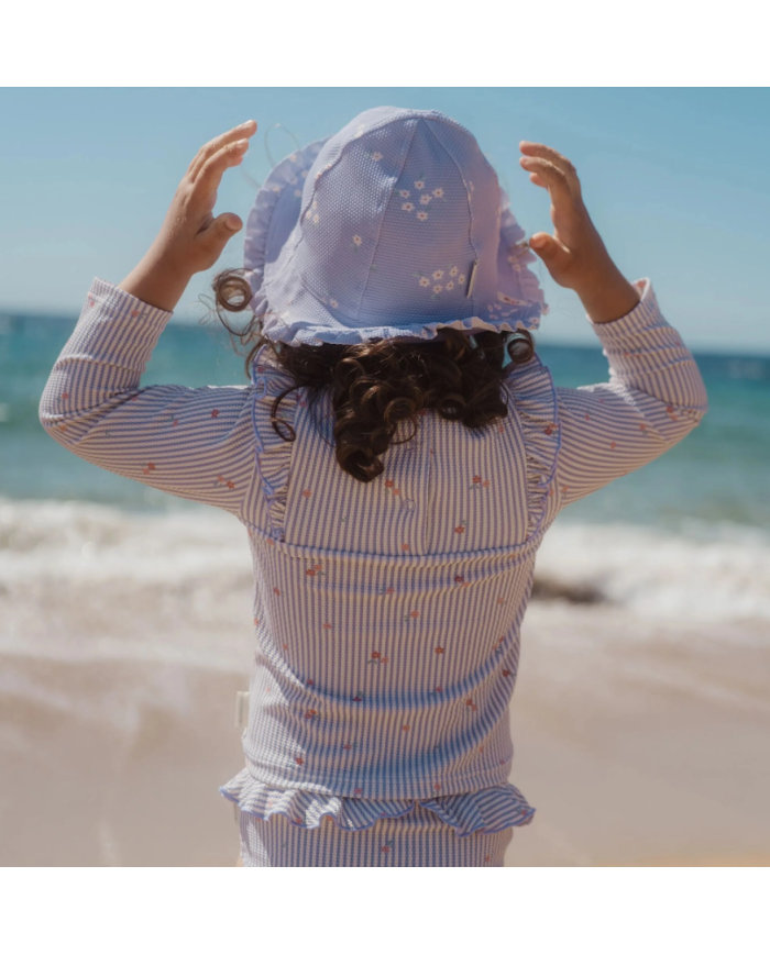 LITTLE DUTCH - T-shirt manches longues anti-UV - Rayures violettes