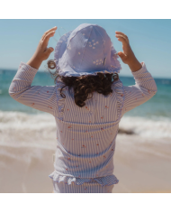 LITTLE DUTCH - T-shirt manches longues anti-UV - Rayures violettes