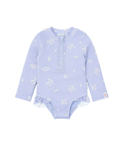 LITTLE DUTCH - Maillot de bain à manches longues - Lavande