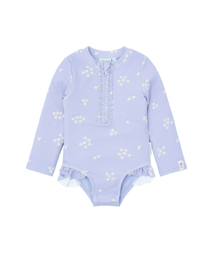 LITTLE DUTCH - Maillot de bain à manches longues - Lavande