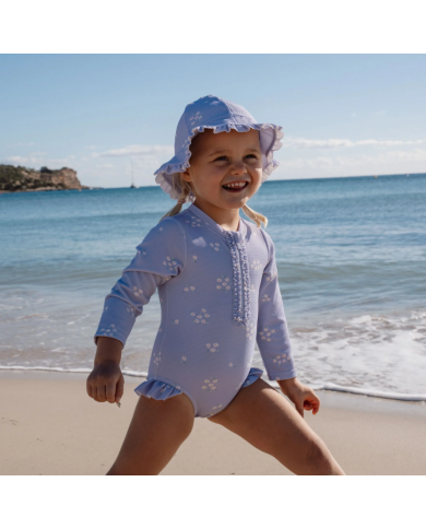 LITTLE DUTCH - Maillot de bain à manches longues - Lavande