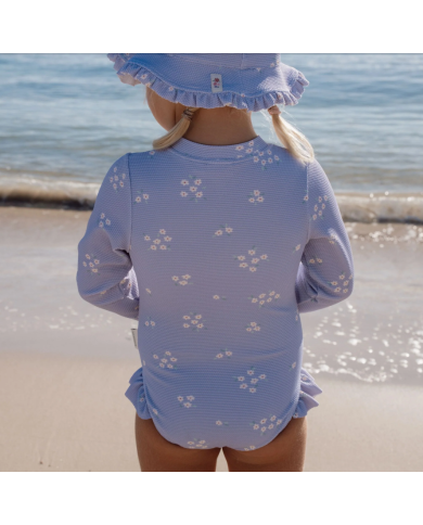 LITTLE DUTCH - Maillot de bain à manches longues - Lavande