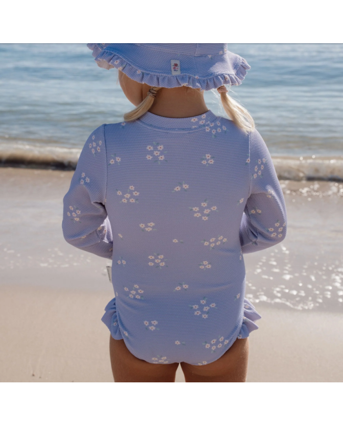 LITTLE DUTCH - Maillot de bain à manches longues - Lavande