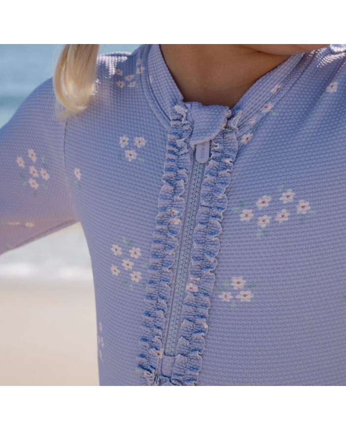 LITTLE DUTCH - Maillot de bain à manches longues - Lavande
