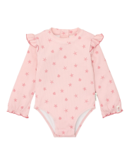 LITTLE DUTCH - Maillot de bain à manches longues - Rose coquillages