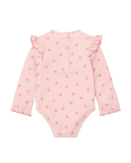 LITTLE DUTCH - Maillot de bain à manches longues - Rose coquillages