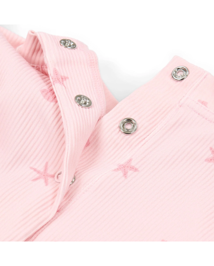 LITTLE DUTCH - Maillot de bain à manches longues - Rose coquillages