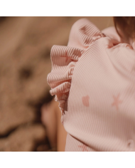 LITTLE DUTCH - Maillot de bain à manches longues - Rose coquillages