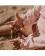 LITTLE DUTCH - Maillot de bain à manches longues - Rose coquillages